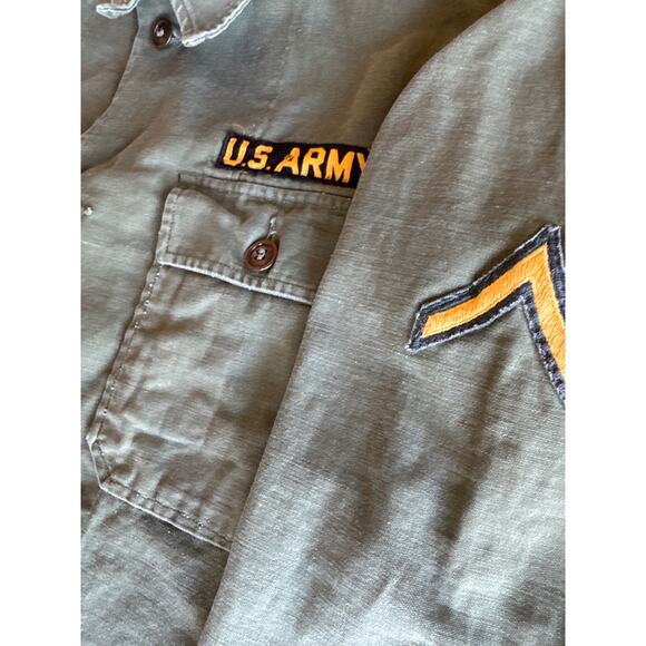 Vintage U.S. Army OG-107 Fatigue Korean War Era Stamped K-6413 M Olive Green - Picture 3 of 8